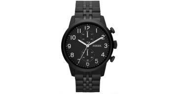 Uhrenarmband Fossil FS4877 Rostfreier Stahl Schwarz 22mm